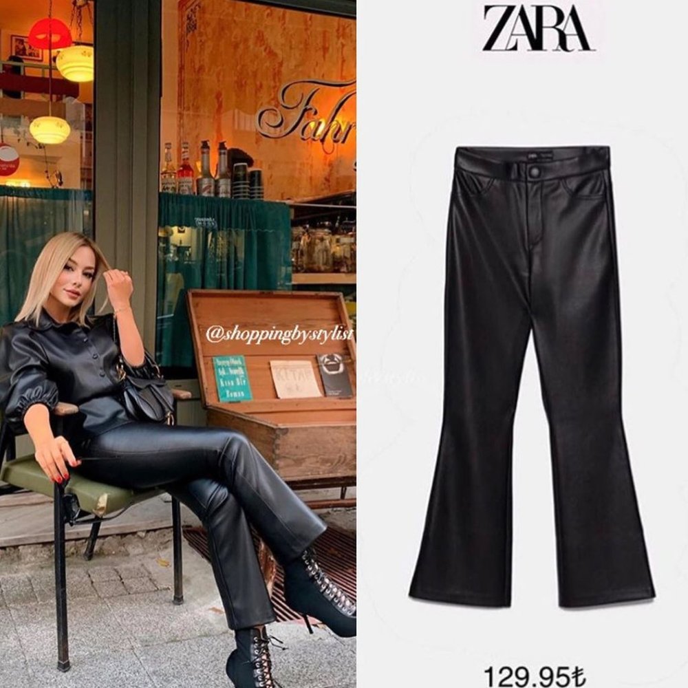 LAST ONE !ZARA Bloggers FAV. Faux Leather Leggings - Picture 8 of 9